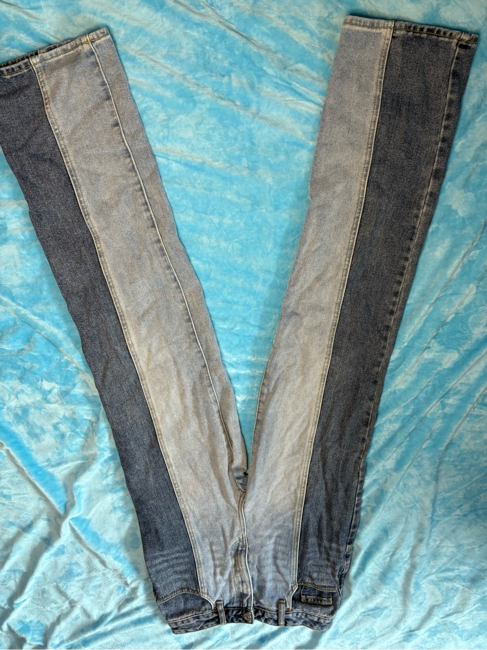 PacSun Two-Tone Blue Skinny Jeans